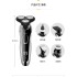 Electric shaver 4D digital display rechargeable shaver multifunctional men's three head shaver water washing