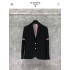 Professional formal dress small suit men's black leisure trend splicing wool Korean slim fit