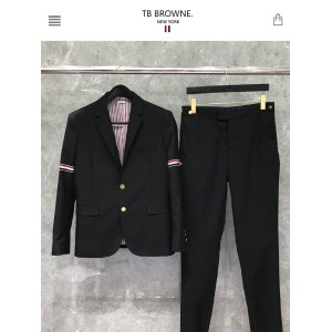Professional formal dress small suit men's black leisure trend splicing wool Korean slim fit