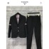 Professional formal dress small suit men's black leisure trend splicing wool Korean slim fit