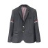 Professional formal dress small suit men's black leisure trend splicing wool Korean slim fit