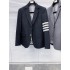 TB wool suit coat double slit two button slim fit men's business leisure