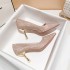 New slim heel design sense of minority wedding shoes and Xiuhe wedding dress